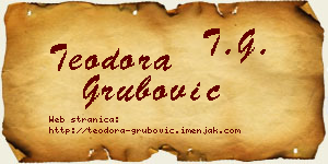 Teodora Grubović vizit kartica